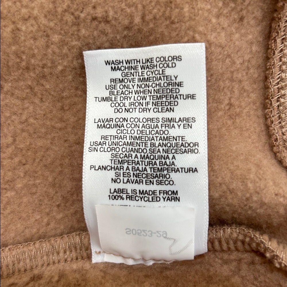 Mondetta Collared Fleece Pullover Sweatshirt Long Sleeve Tan Women’s Size Large - Picture 6 of 6
